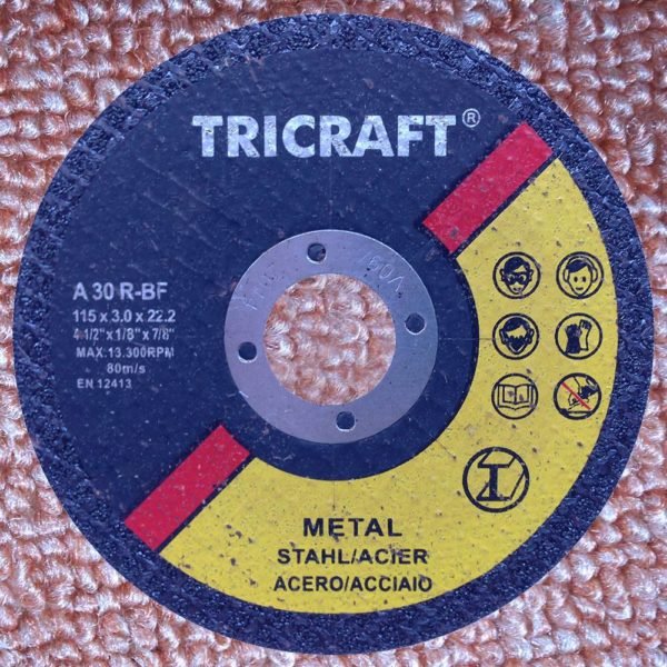 7 x 1/8 Inch General Metal Cutting Wheel Angle Grinder Tricraft